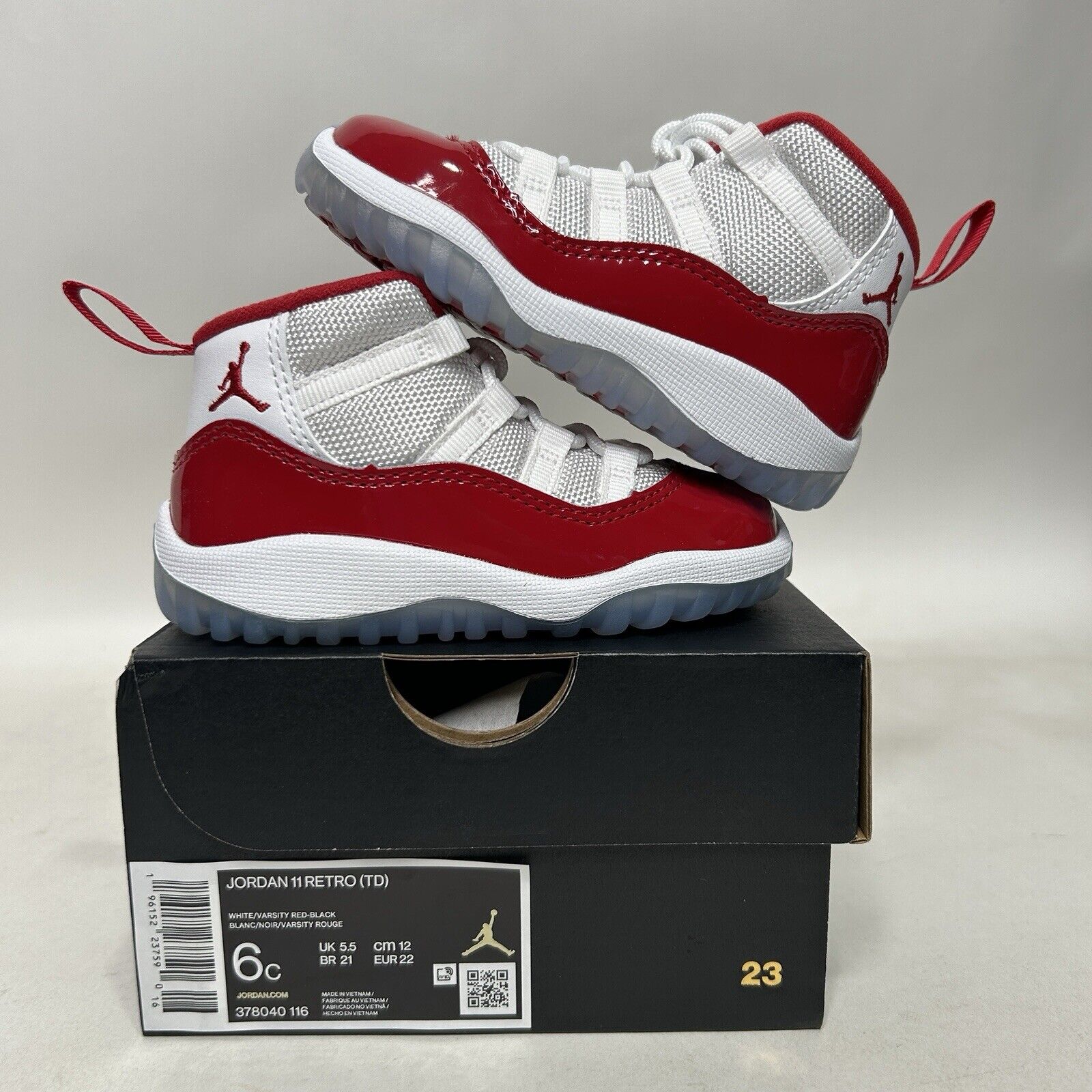 Nike Air Jordan 11 Retro TD “Cherry Red White” 2024
