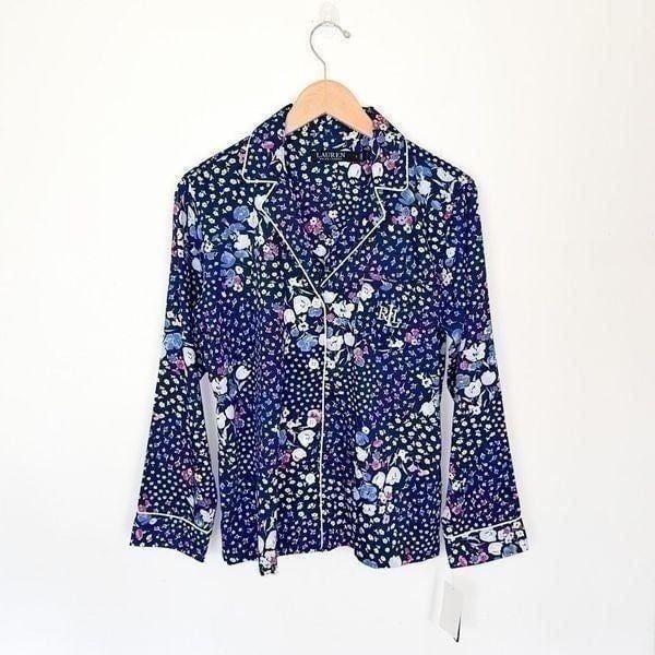 Lauren Ralph Lauren Black Label Floral Fantasy Pajama Top