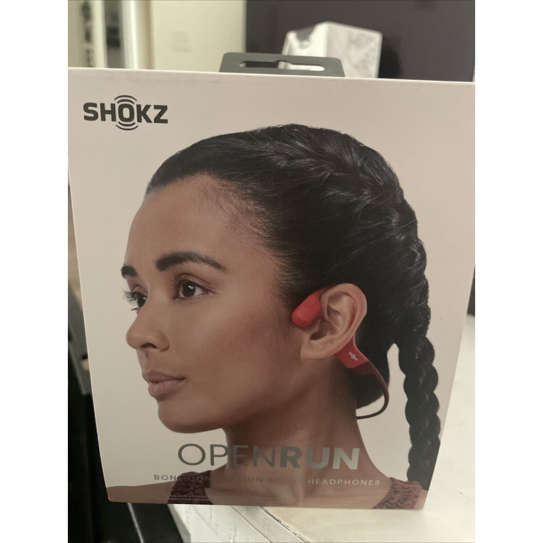 Shokz OpenRun Bone-Conduction In Ear Wireless Headphones - Red