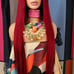 Big red christmas valantine long deep red h.d lace front wig