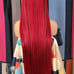 Big red christmas valantine long deep red h.d lace front wig
