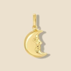 14k Real Gold Halfmoon Charm | Halfmoon Pendant | Birthday Gift | Timeless Gift