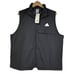 Adidas Puffer Vest Sz L Unisex Black Logo Full Zip Utility Vest Sporty Athletic
