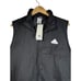 Adidas Puffer Vest Sz L Unisex Black Logo Full Zip Utility Vest Sporty Athletic