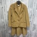 Vintage 1970s Panther Womens 13/14 2pc Tan Corduroy Blazer Jacket Skirt Set