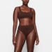 Skims Swim Mid Waist Bottom Cocoa Size Small