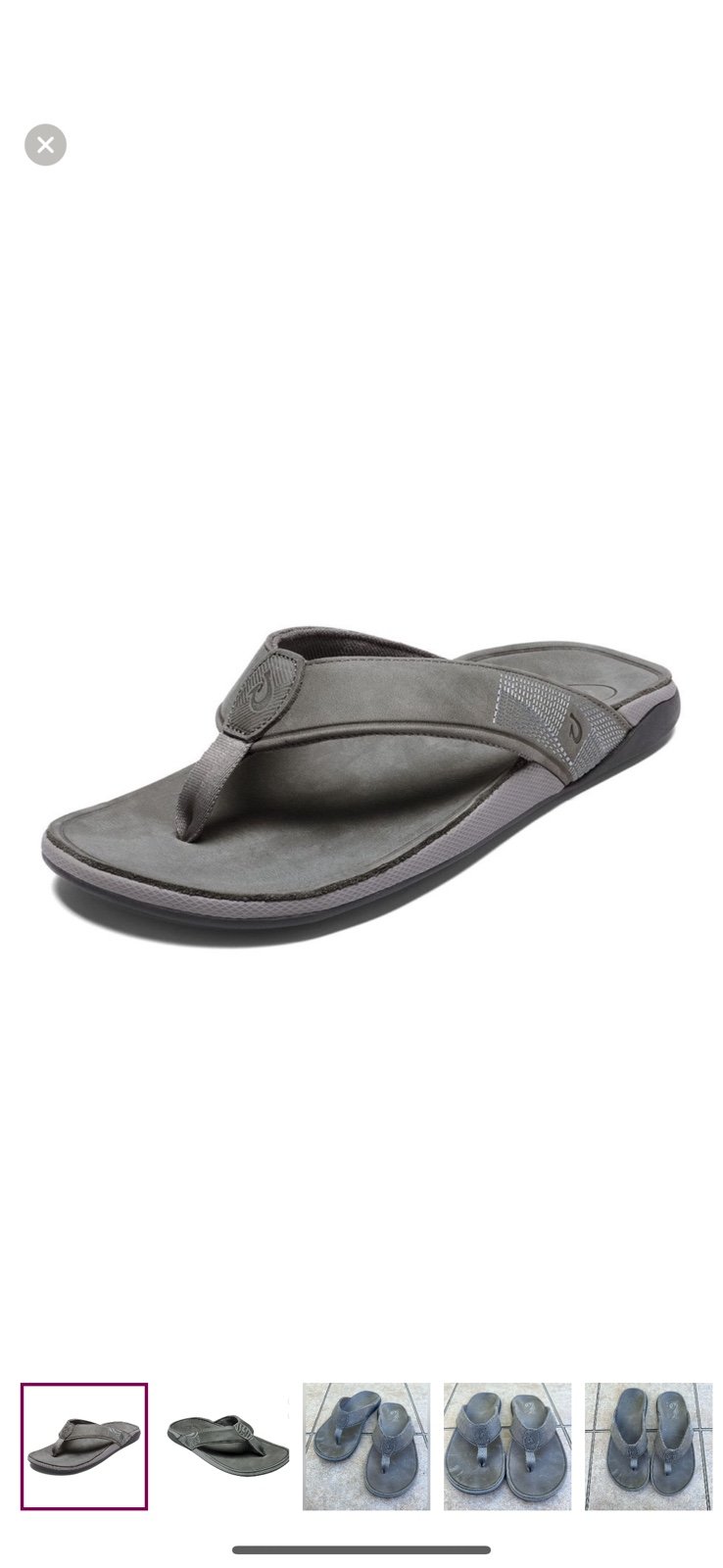 Men's OluKai Tuahine Flip Flop Stone