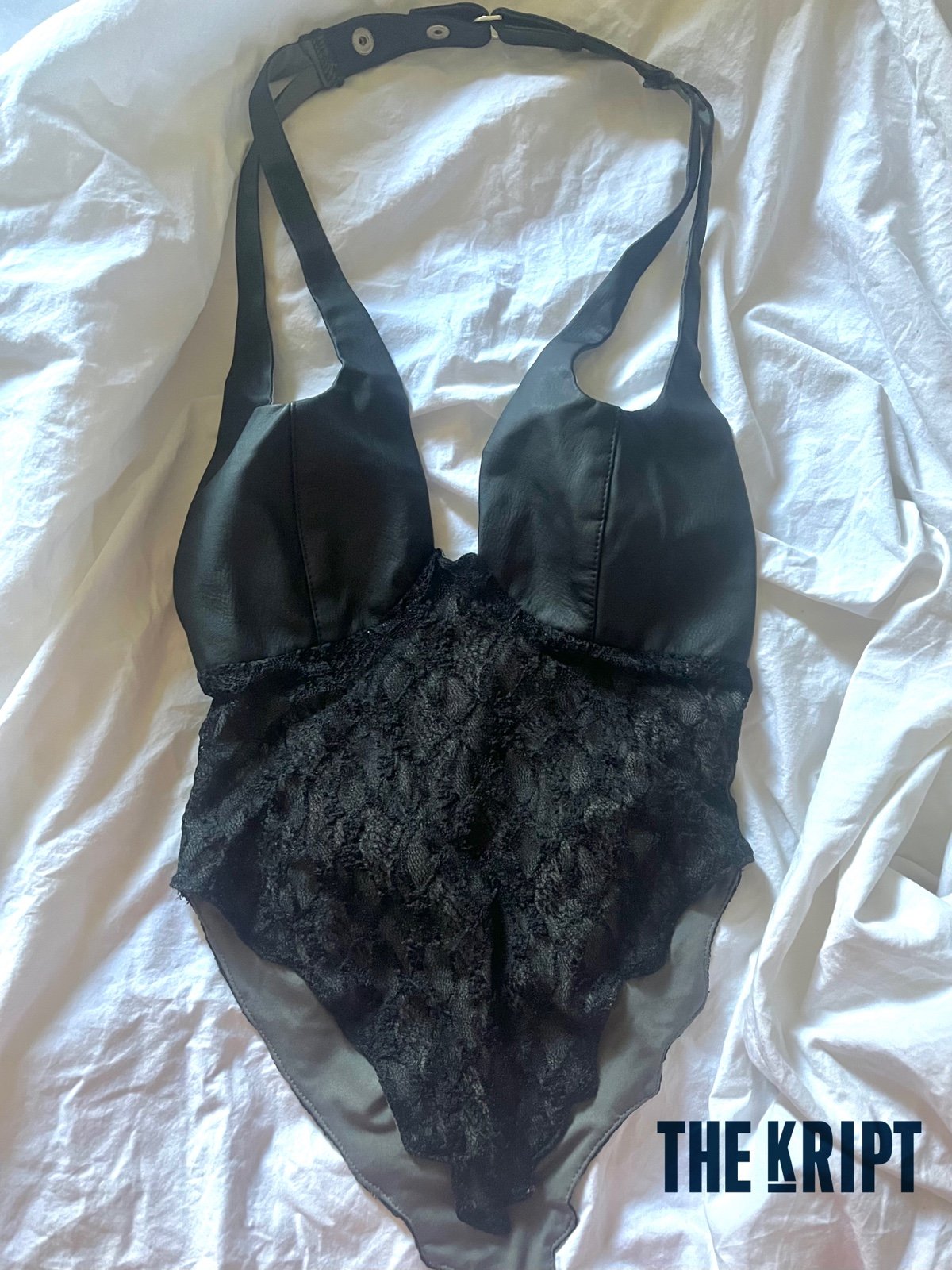 The KRIPT black corset halter top xs