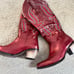 Red cowboy boots