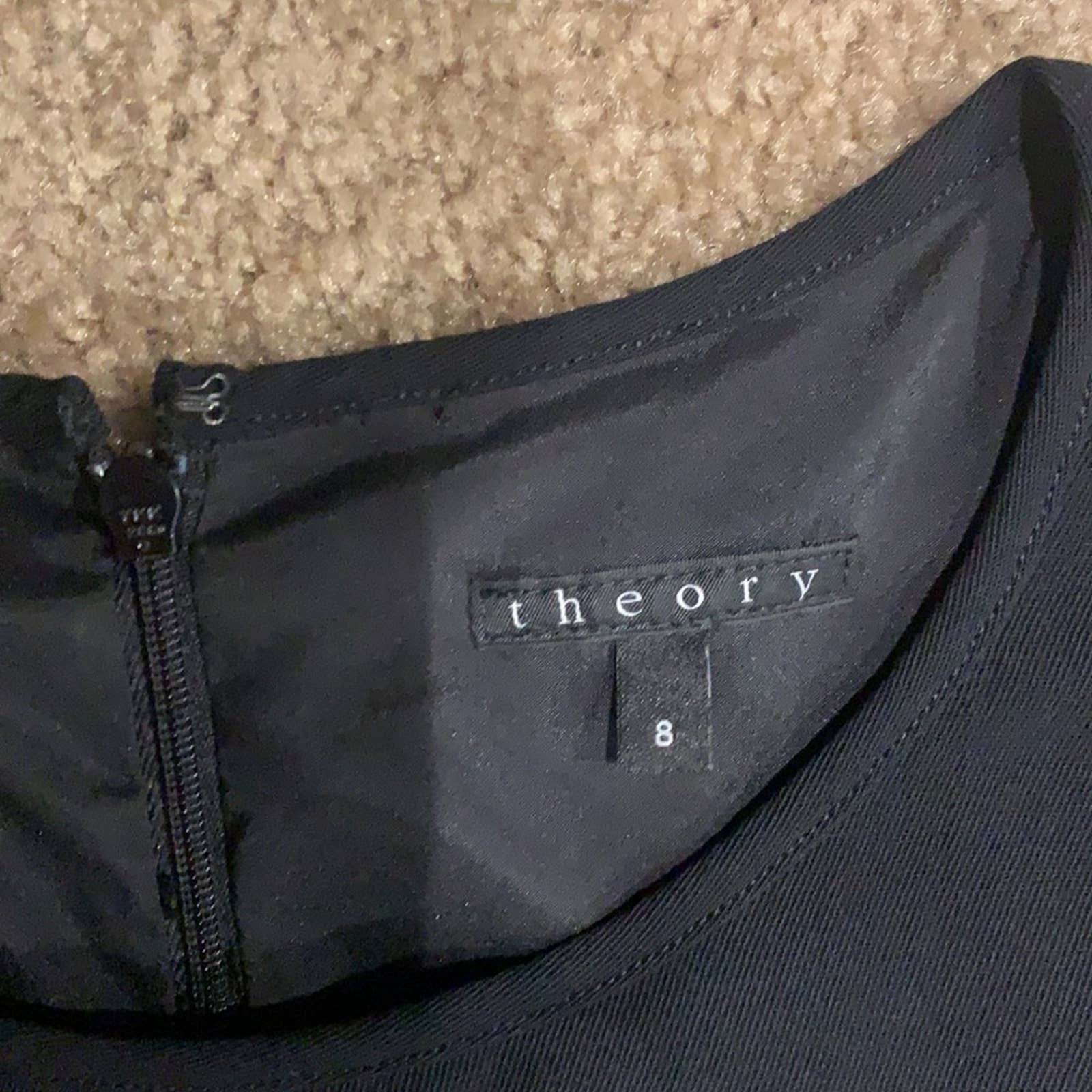 Theory Black Dress LBD Size 8
