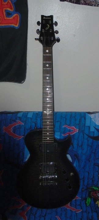 ibanez art 300 active pick up's replica crocodile snake skin top guitar - rock