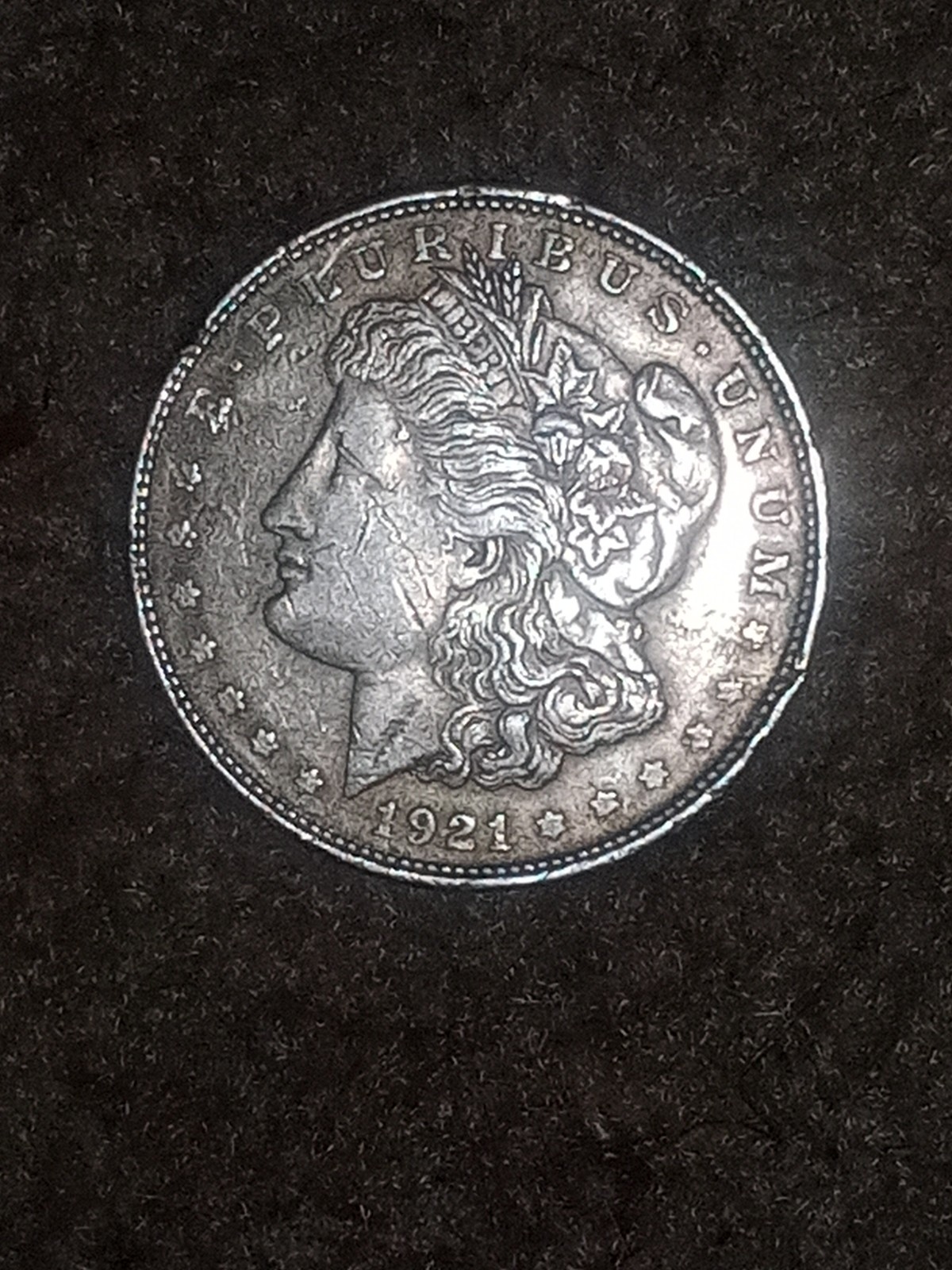 1921 Morgan Silver Dollar AU 55