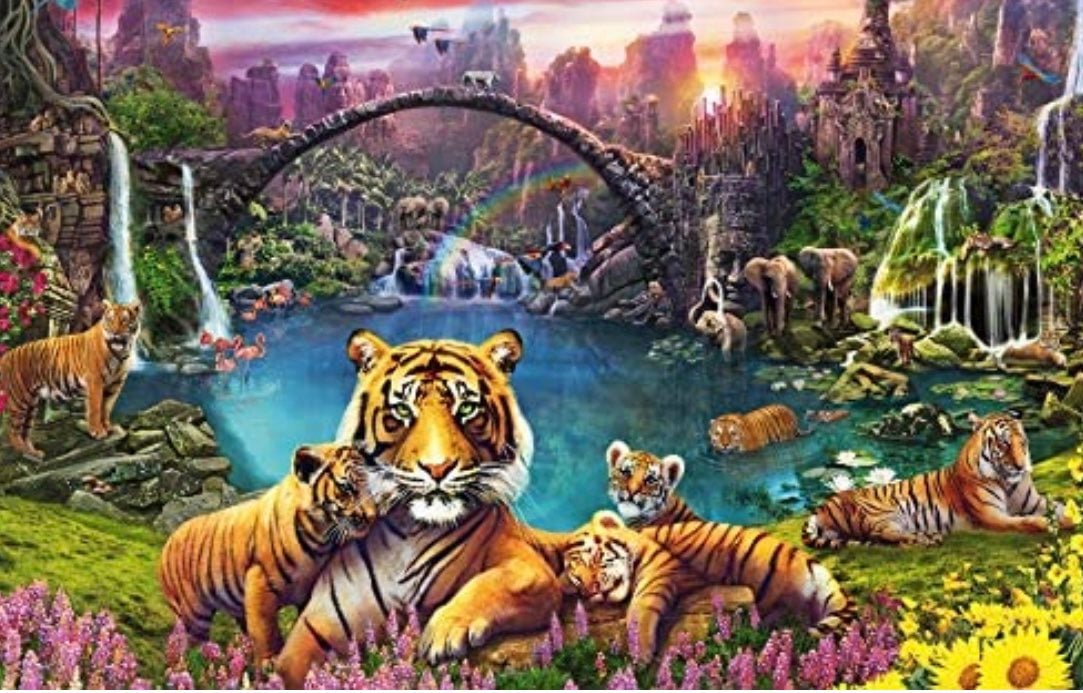 ravensburger jigsaw puzzle 3000 Tigers in Paradise