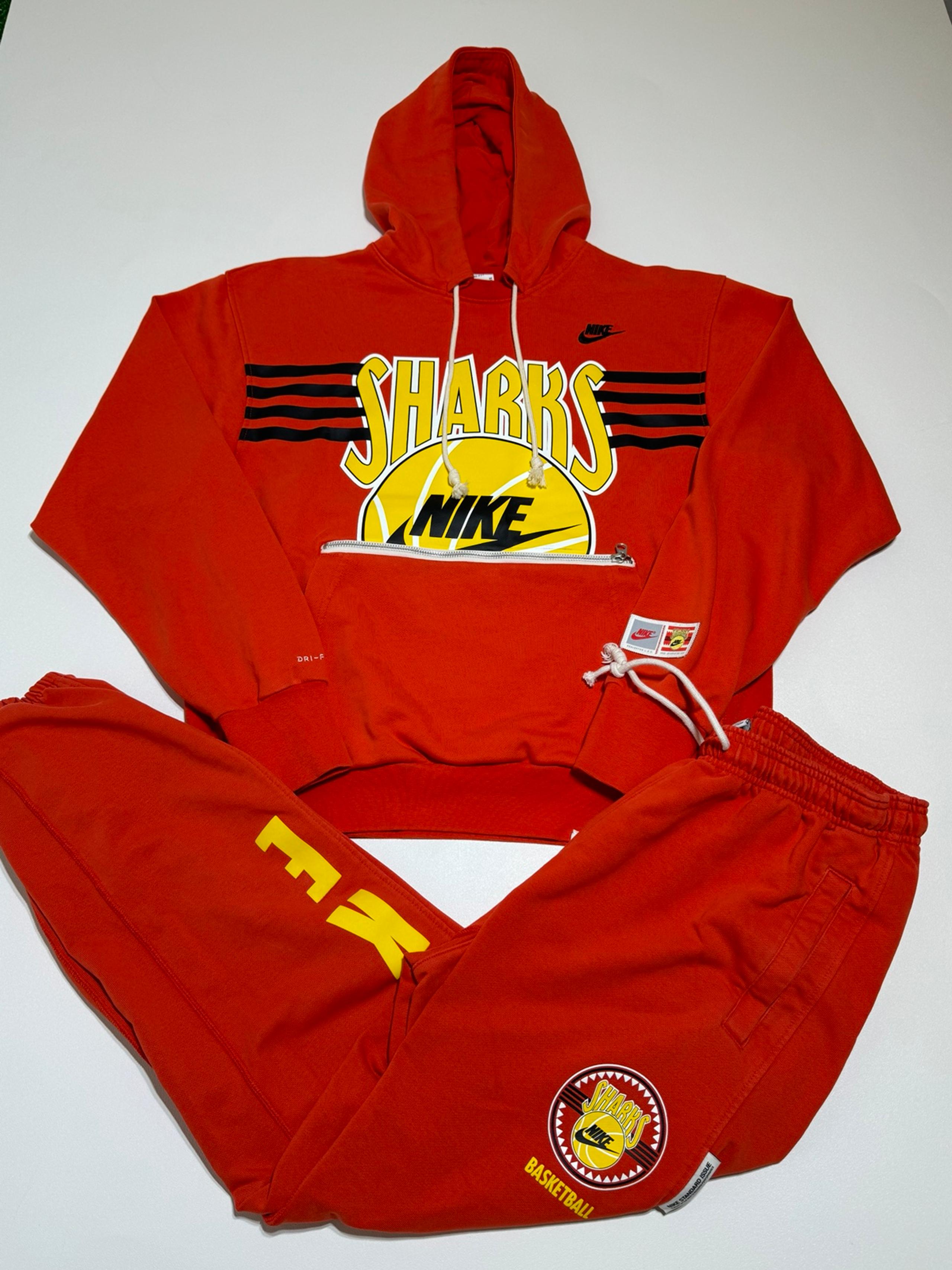 Nike Dri-FIT Standard Issue Sharks Hoodie Sweatsuit Sweatpants FB9030-634 Men M