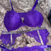 Victoria’s Secret Shine & Lace Thong Panties in Secret Purple