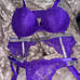 Victoria’s Secret Shine & Lace Thong Panties in Secret Purple