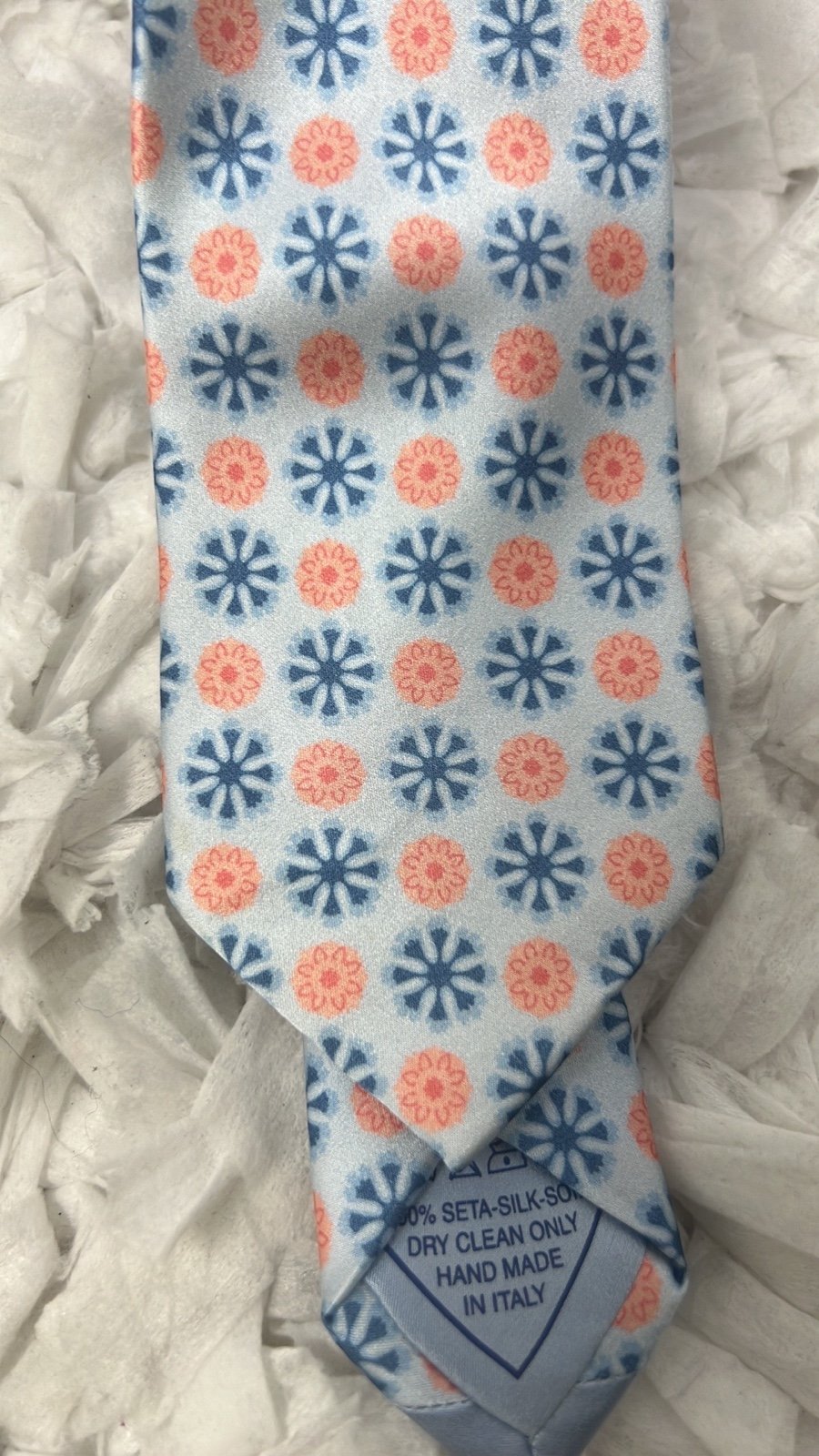 italo ferretti Silk tie Men’s Size 3” W 58” L Approx Geometric Made In Italy