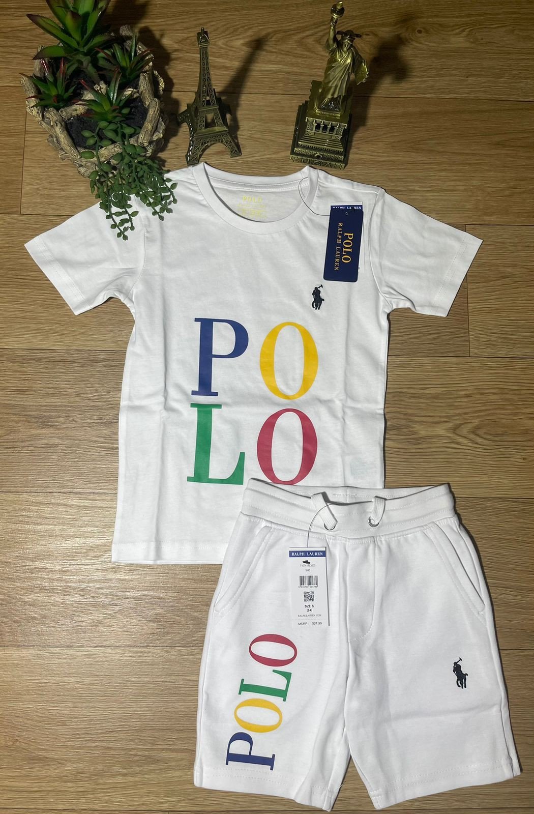 Kids polo shorts set