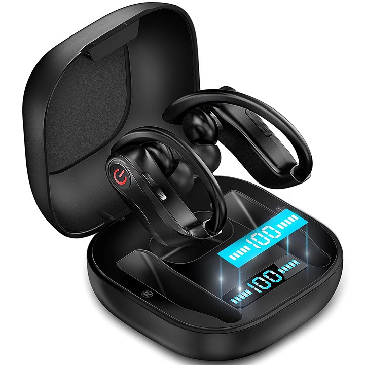 TWS Earbuds Bt 5.0 Headphone with IPX8 Built-in Mic, CVC Noise Cancel, 36H Play