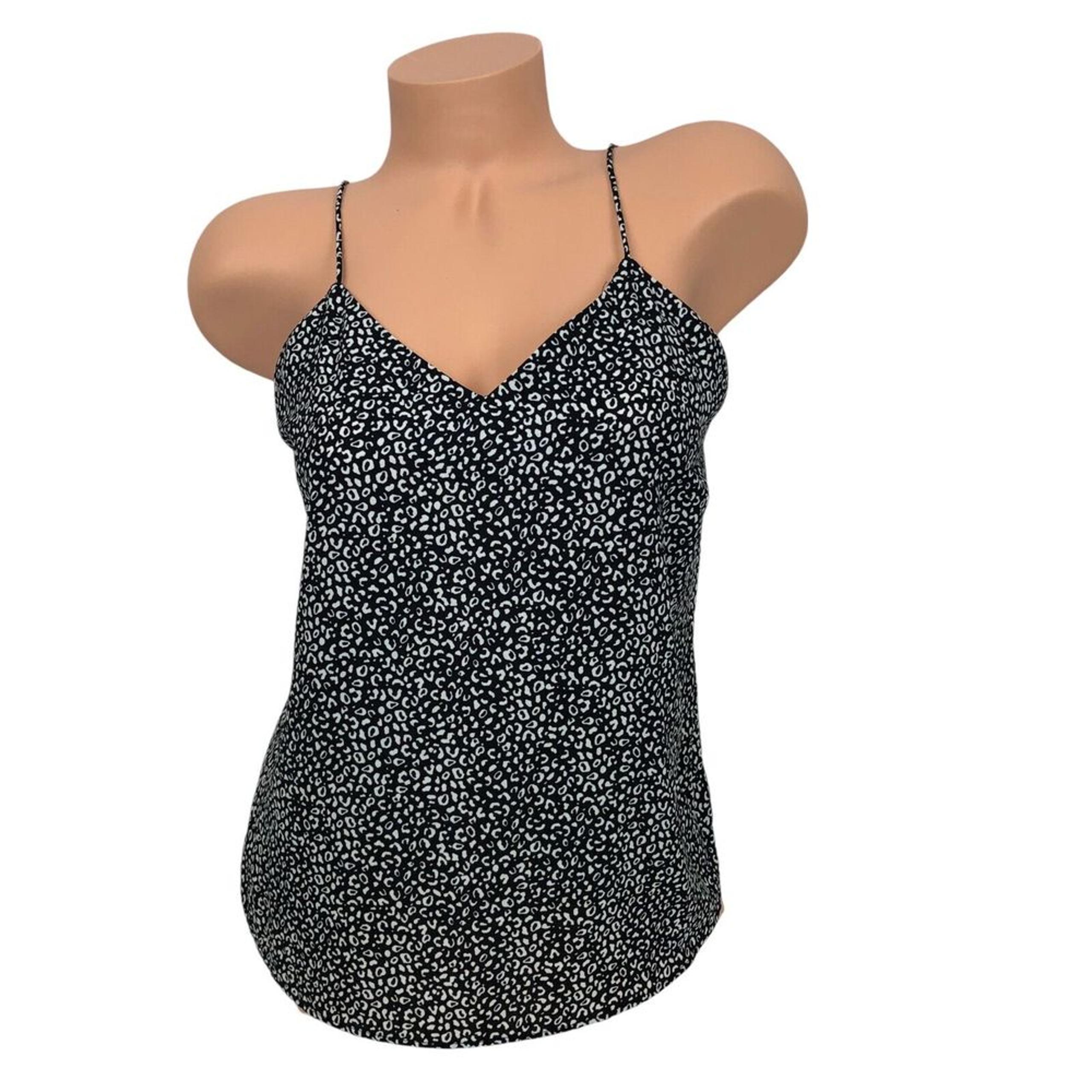 Nine West NWT Cheetah Animal Print Cami Tank Top Sleeveless Size S Office Career