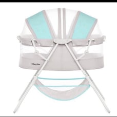 Dream On Me Karley Bassinet In Blue/Grey  Open box item INVENTORY NUMBER: 1020