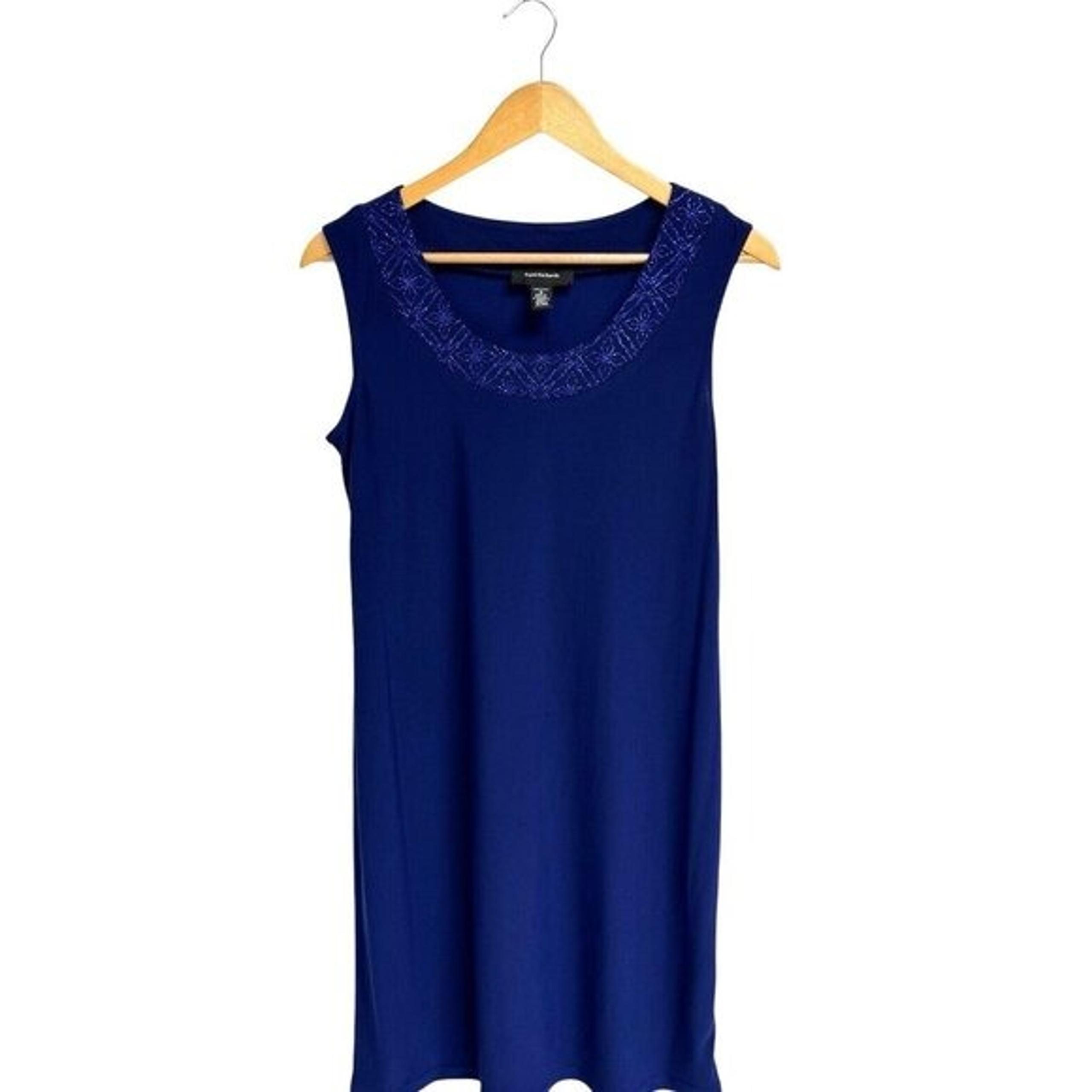 R&M Richard women's formal evening shift dress royal blue size S