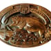 BASS Anglers Sportsman Society Fishing Boat Brass Belt Buckle 1993 USA Vintage