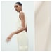 NWT. Zara Cream Satin Effect Sleeveless Cargo Jumpsuit. Size M.