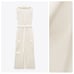 NWT. Zara Cream Satin Effect Sleeveless Cargo Jumpsuit. Size M.