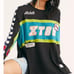 We the free people speedway embroidered patchwork long sleeve top