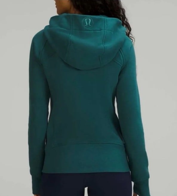 Lululemon Scuba scuba full zip hoodie size 8 color green have little stain