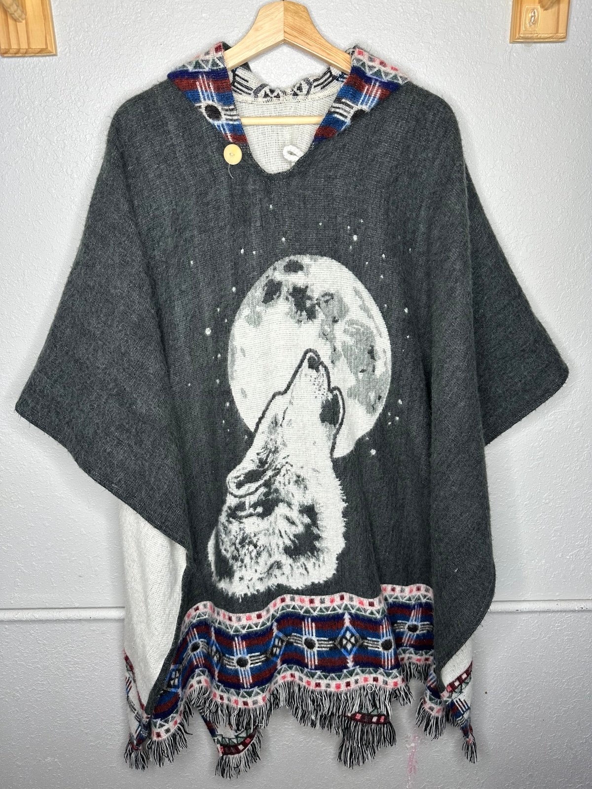 Vintage Mexican Aztec Poncho
