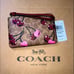 NWT COACH Wristlet Wallet Corner Zip In Signature Canvas w Cherry Print CZ450