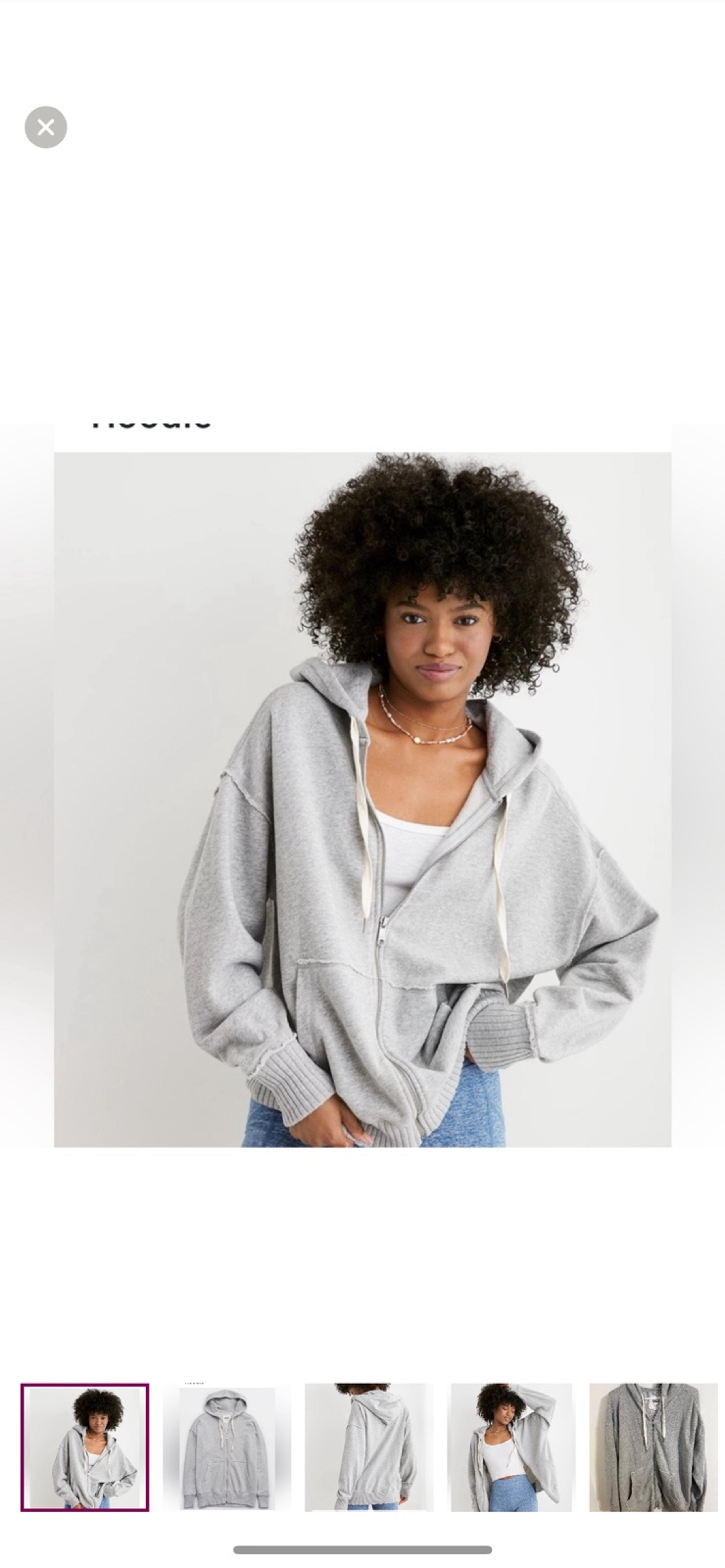 aerie down to earth zip hoodie