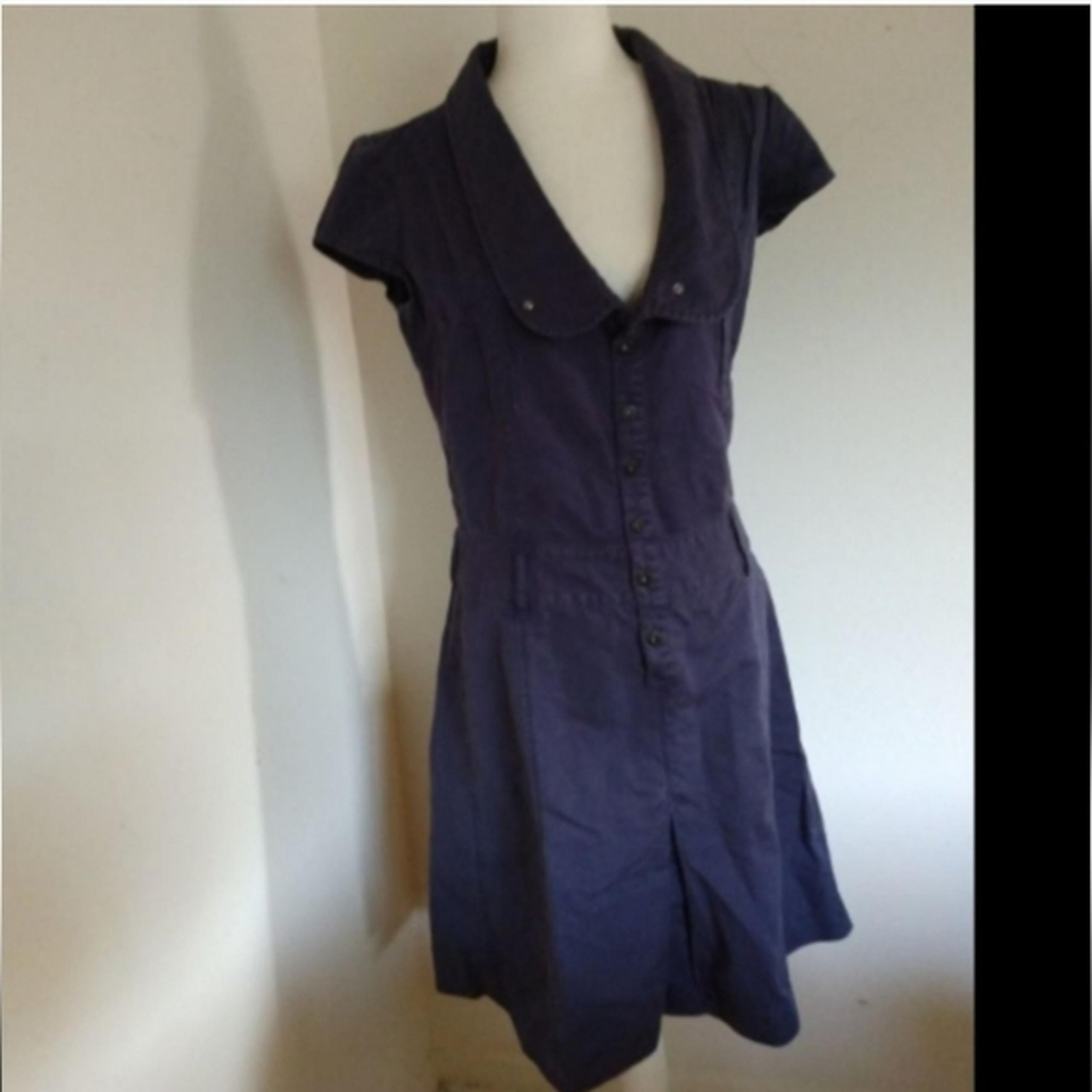 Diesel Buttoned Collared Womens Linen Cotton Dress