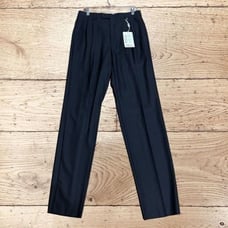 Missoni Vintage Navy Blue 100% Virgin Wool Trousers Slacks