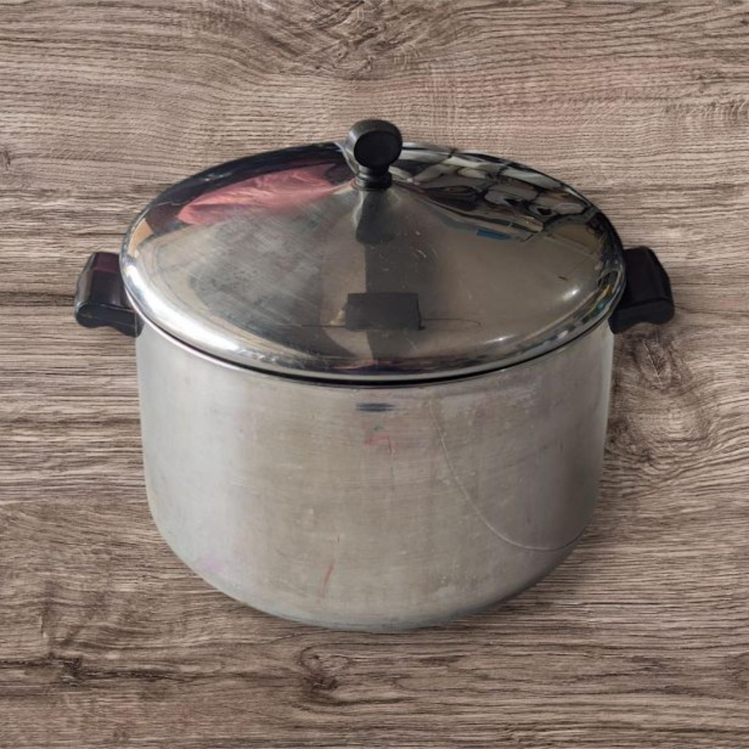 Farberware Aluminum Clad Stainless 8 QT Quart Stock Pot w/ Lid Bronx, USA
