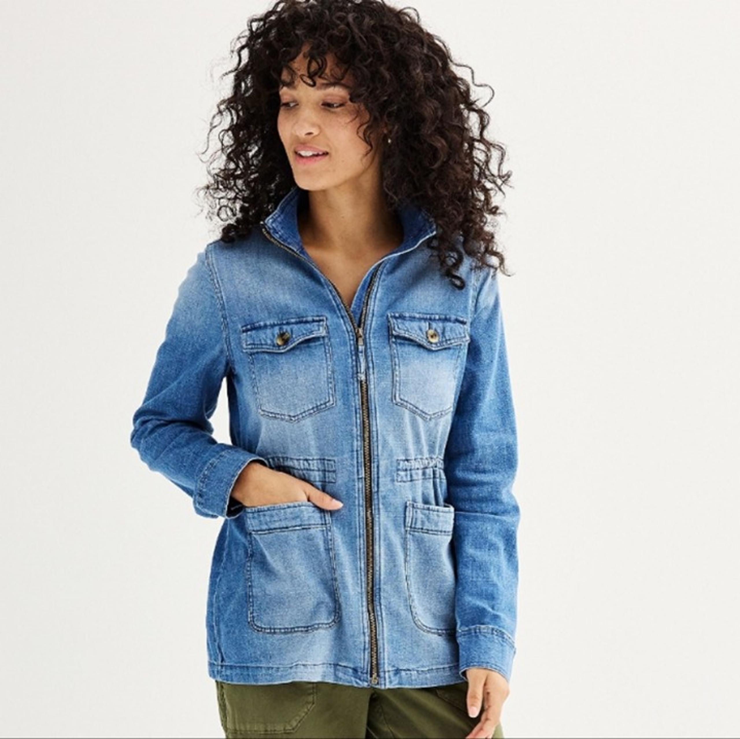 Sonoma Goods For Life Utility Denim Women's Jacket Size Medium (EUC)
