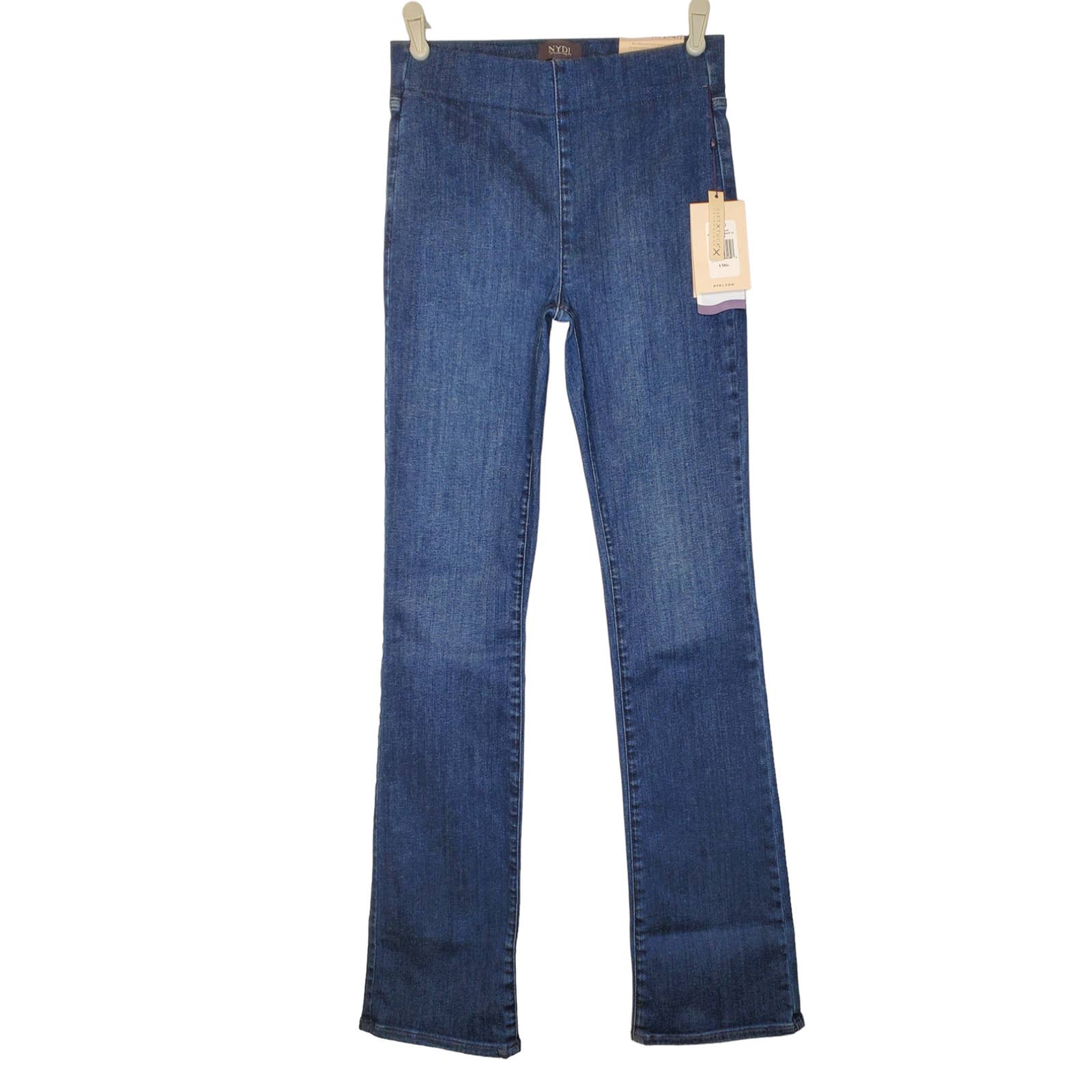 NEW NYDJ L P Pull On Slim Boot Cut Decker Stretch Jeans Denim Comfort Sleek