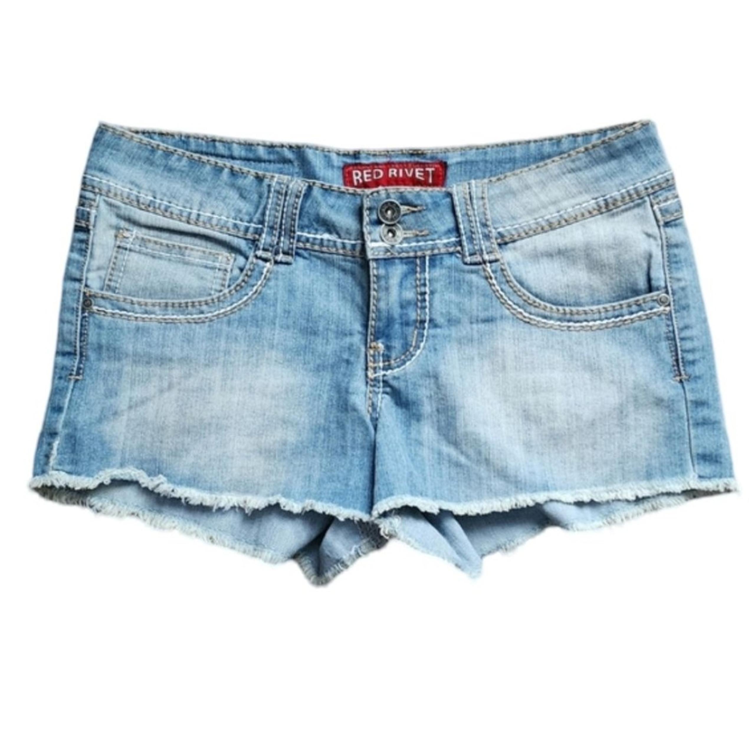 Red Rivet Jr. Size 7 blue denim cut- off shorts