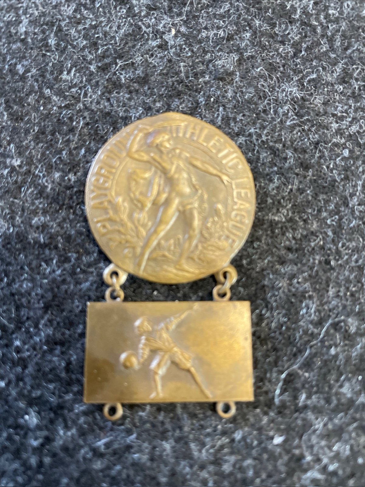Antique 1936 TRACK AND FIELD CHAMPIONSHIP PLAYGROUND ATHLETIC LEAGUE SPORT MEDAL