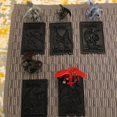 5 Yu-Gi-Oh! Minature Dragon figures