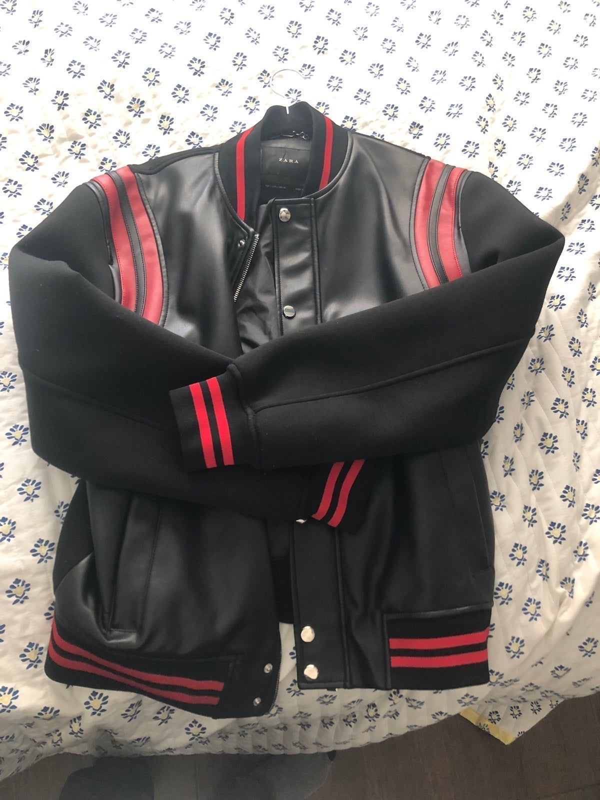 Zara Red and Black Varsity Jacket (LIMITED EDITION).