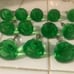 20 Green Glass Knobs
