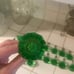 20 Green Glass Knobs
