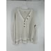 Free People Wool Whistle Henley Sweater Women's S White Cloud Combo Long Sleeve