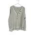 Free People Wool Whistle Henley Sweater Women's S White Cloud Combo Long Sleeve