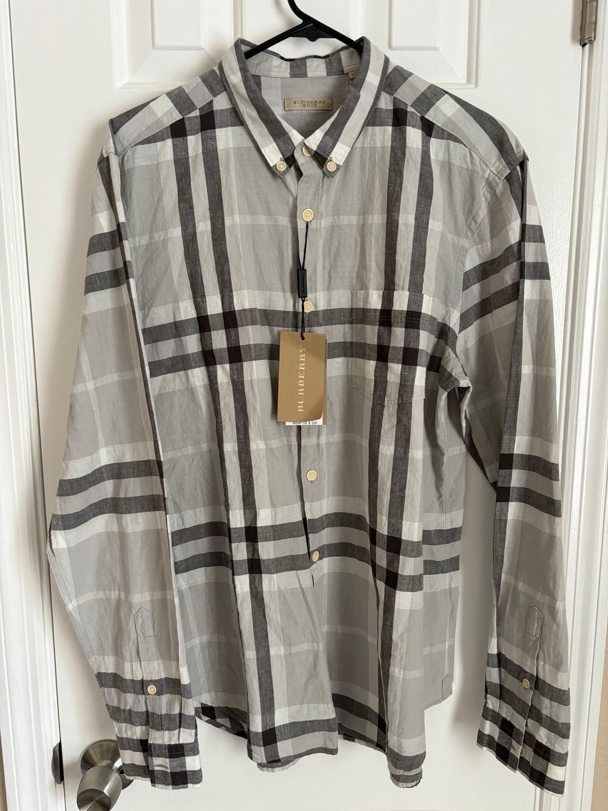 Men’s NWT Burberry Brit linen Shirt