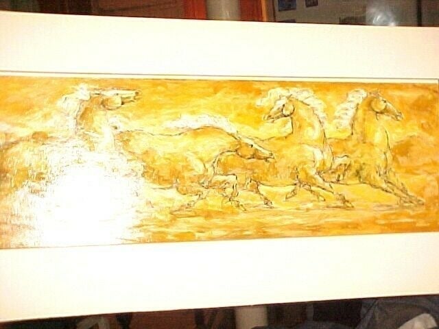 Charles Burdick Wild Horses Oil Painting
