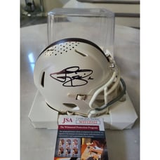 Johnny Manziel Autographed/Signed Mini Helmet JSA COA Texas A&M Aggies